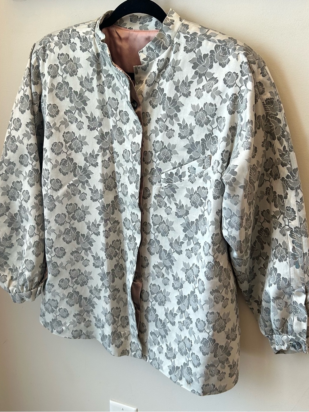 Vintage-Inspired Floral Brocade Jacket Cottagecore Quiet Luxury Statement Piece - Picture 6 of 16